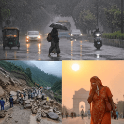 यूपी-बिहार में आंधी-बारिश, मुंबई में लैंडस्लाइड, राजस्थान में रेत का बवंडर
