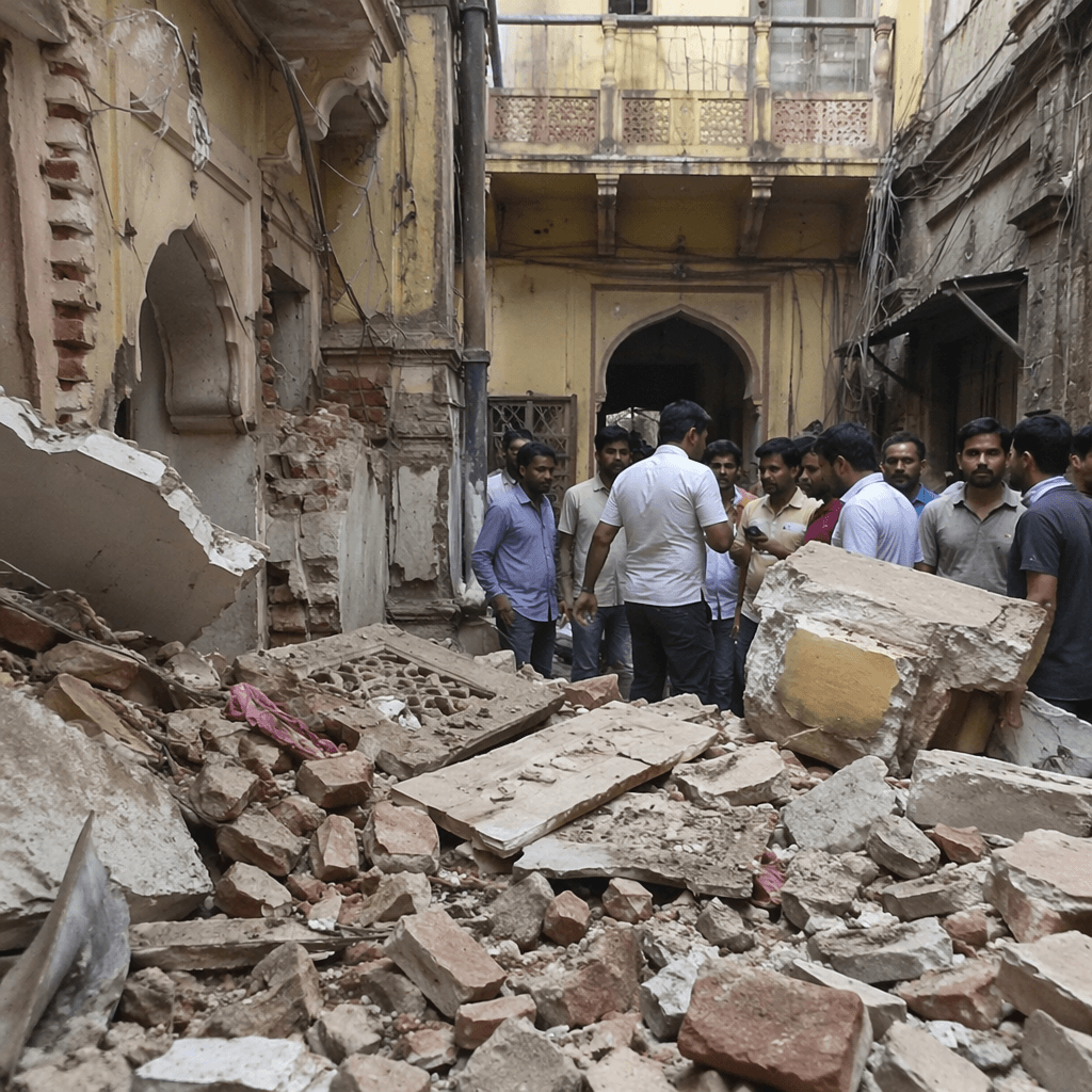 Building Collapse Near Banke Bihari Temple in Vrindavan: 9 Injured, 4 Critical