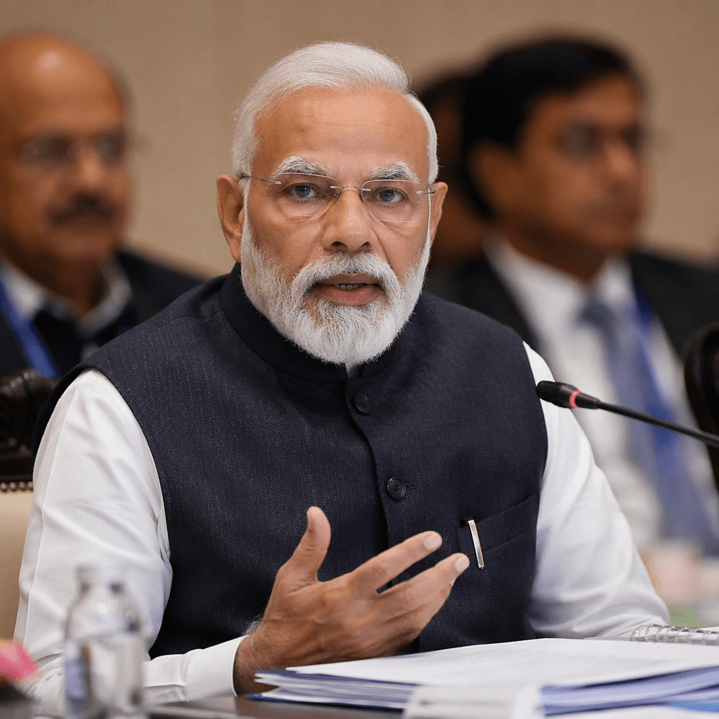 PM Narendra Modi addressing the 11th NITI Aayog Governing Co · NewsDarpan AI