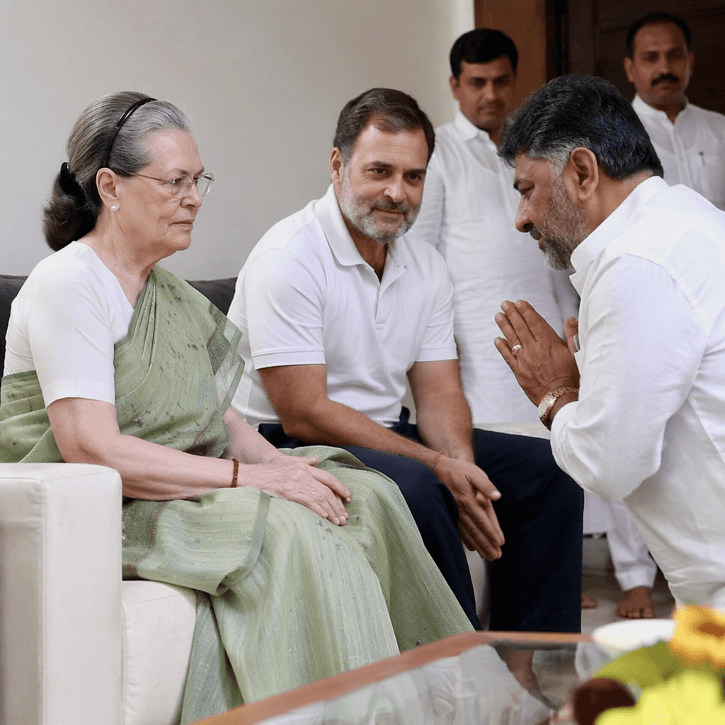 D.K. Shivakumar Expresses Gratitude to Gandhi Family for His Political Growth