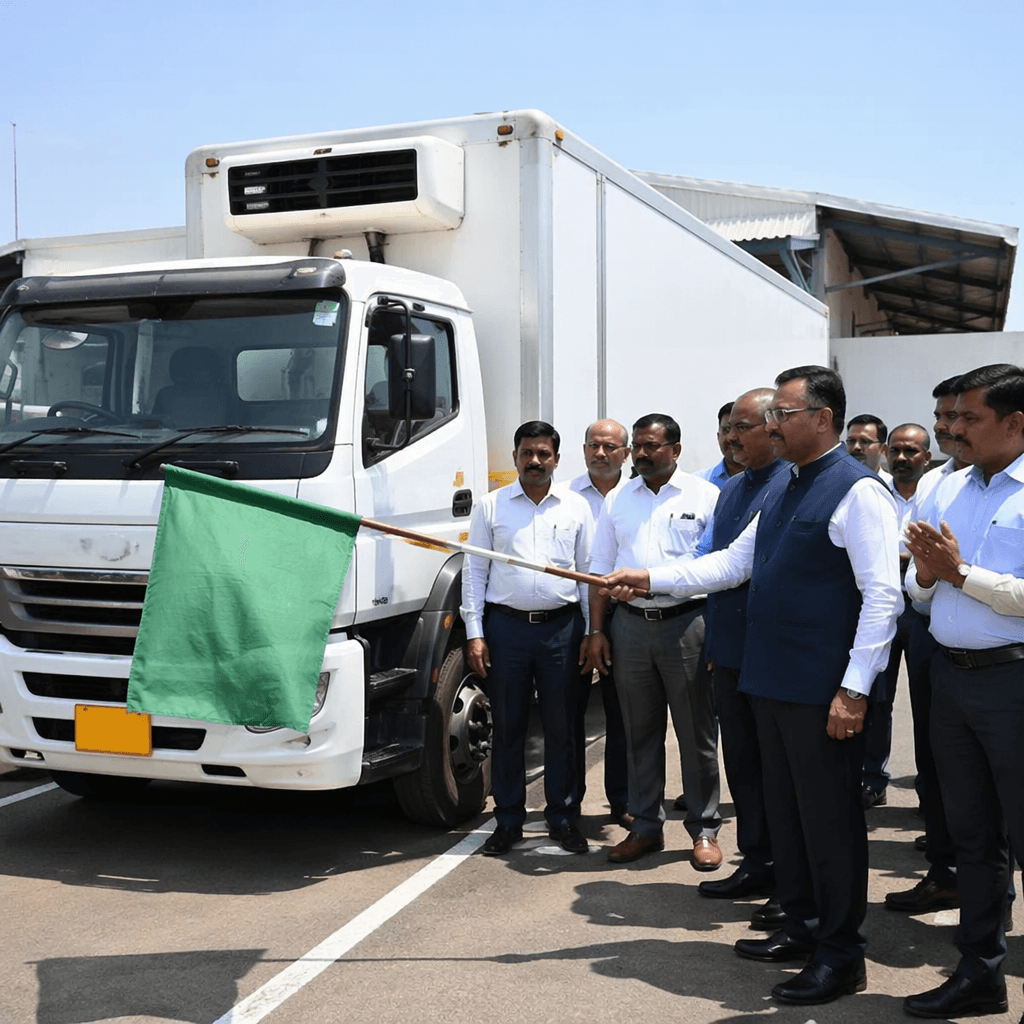 First Chilled Seafood Export to Oman Flagged Off from Chennai
