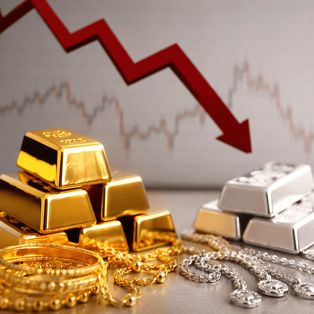 Gold and Silver Prices Drop Sharply: Silver Falls ₹27,000 in 10 Days, Gold Down ₹8,000