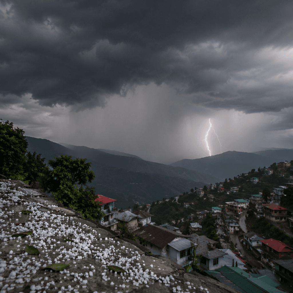 IMD Issues Orange Alert for Heavy Hailstorm and Thunderstorm in