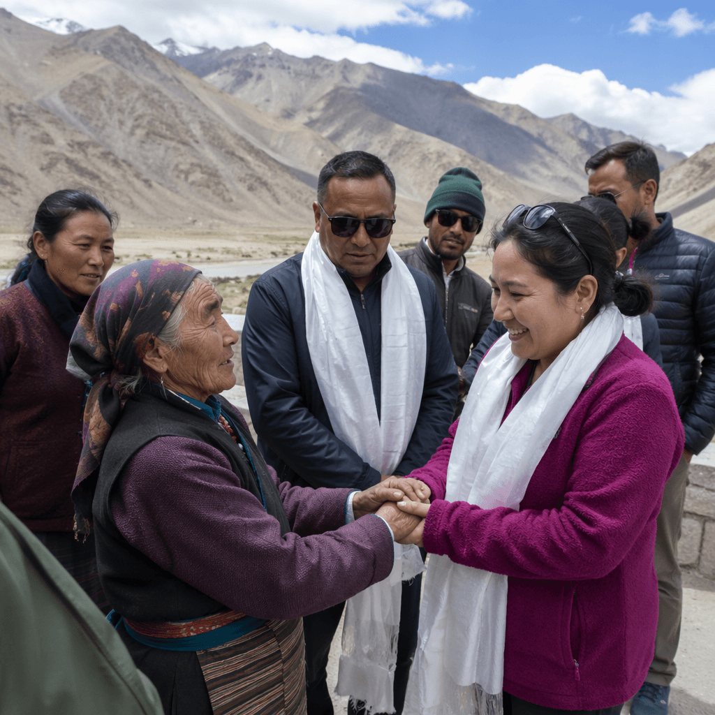 खेल राज्य मंत्री रक्षाखडसे ने लद्दाख दौरा पूरा किया