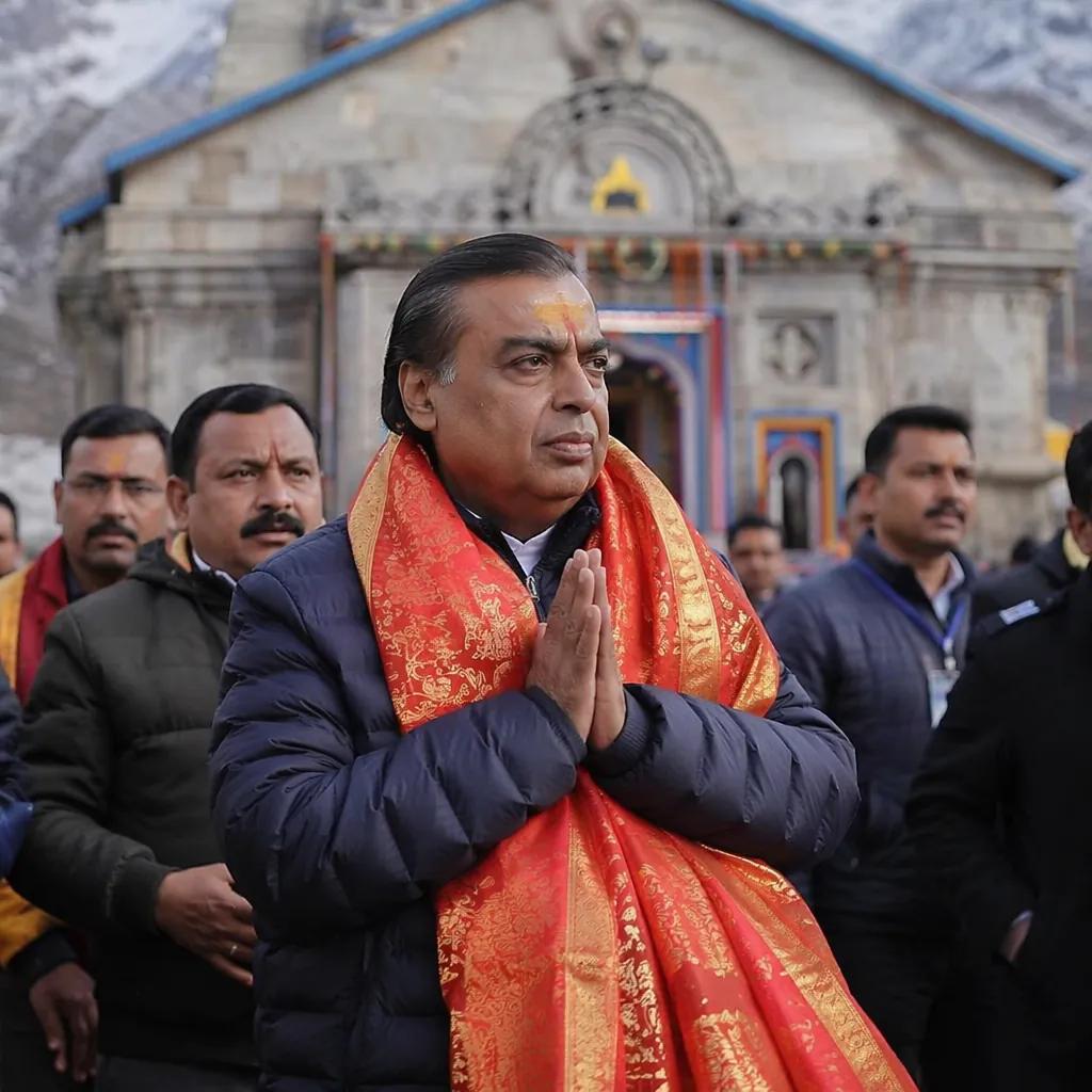 Mukesh Ambani Visits Kedarnath and Badrinath, Donates ₹5 Crore