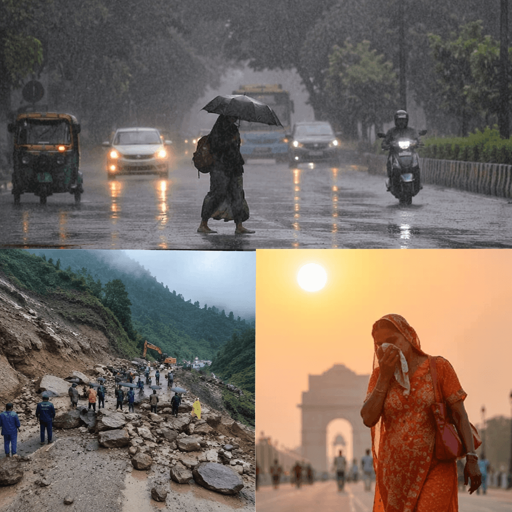 Rain, Landslide, and Heatwave Updates Across India