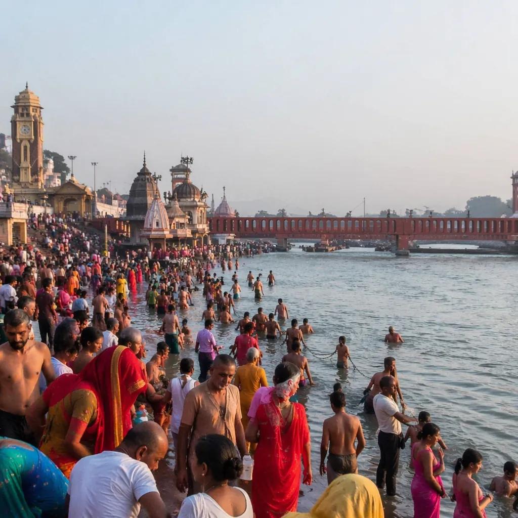 Devotees gather at Haridwar ghats for Ganga Snan on Somvati · NewsDarpan AI