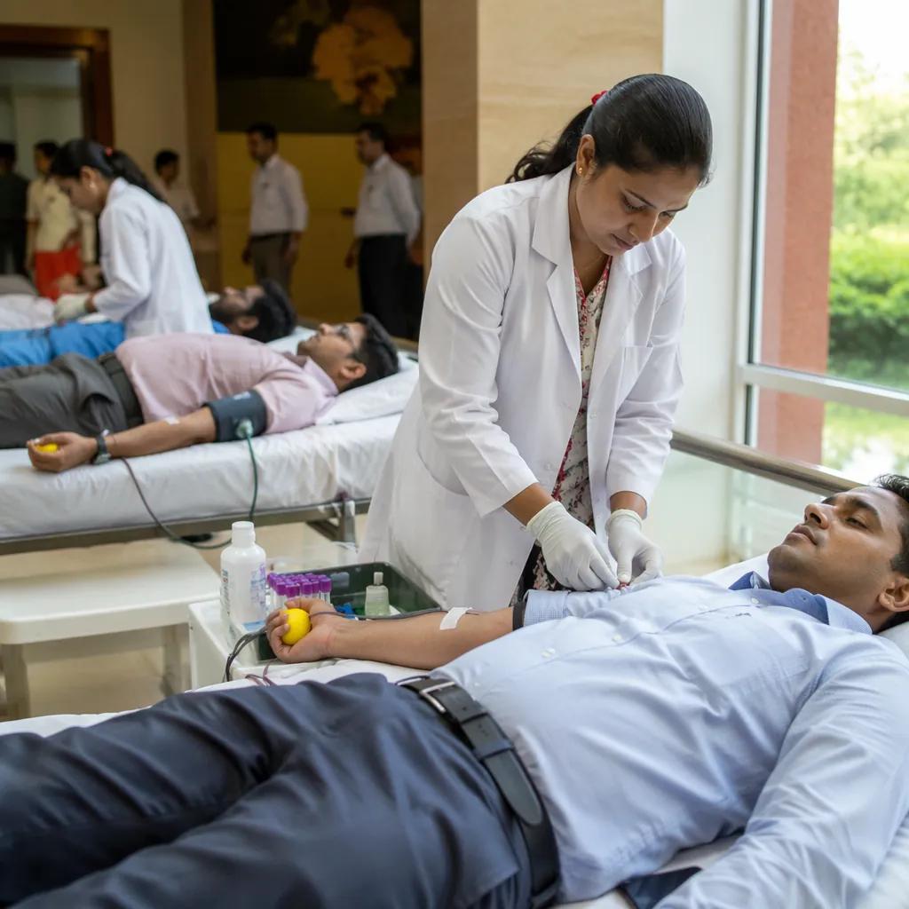 Agriculture Ministry Hosts Blood Donation Camp at Krishi Bha · NewsDarpan AI
