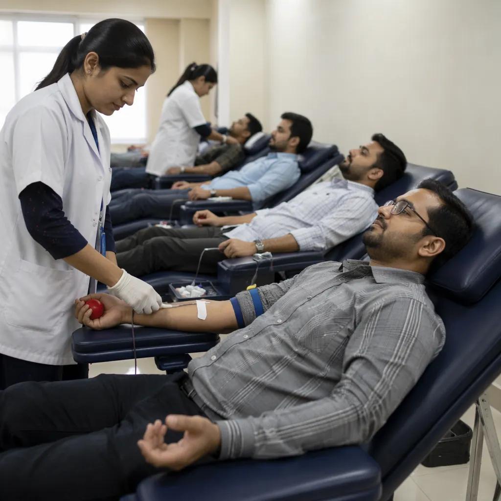 Delhi Pr. CCA Office Blood Donation Camp on Donor Day · NewsDarpan AI