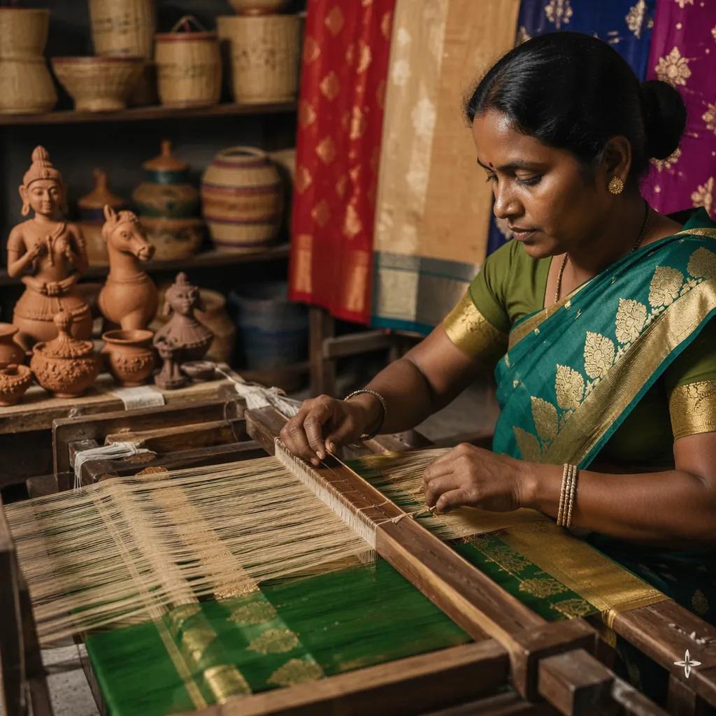 Representative image of Jharkhand's crafts and silk products · NewsDarpan AI