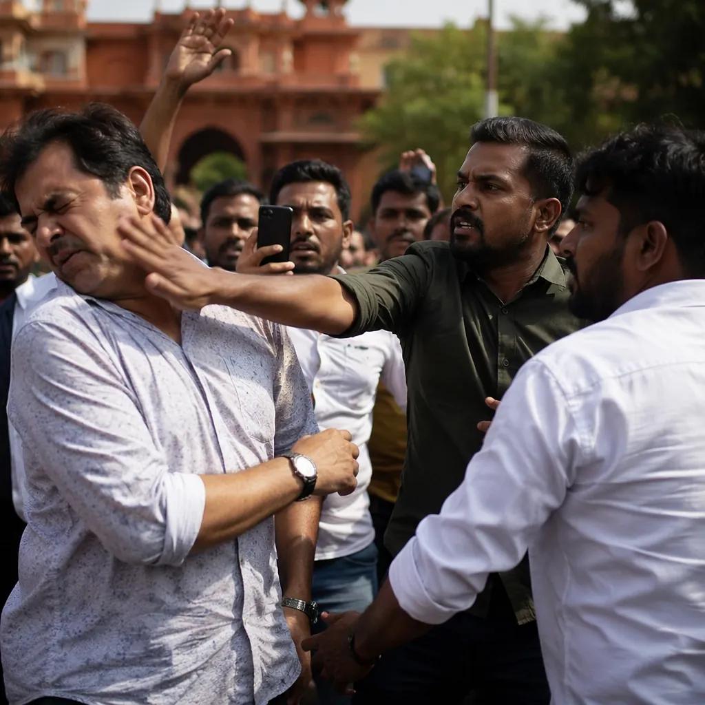 Protest in Jaipur where CJP founder Abhijit Dipke was slappe · NewsDarpan AI
