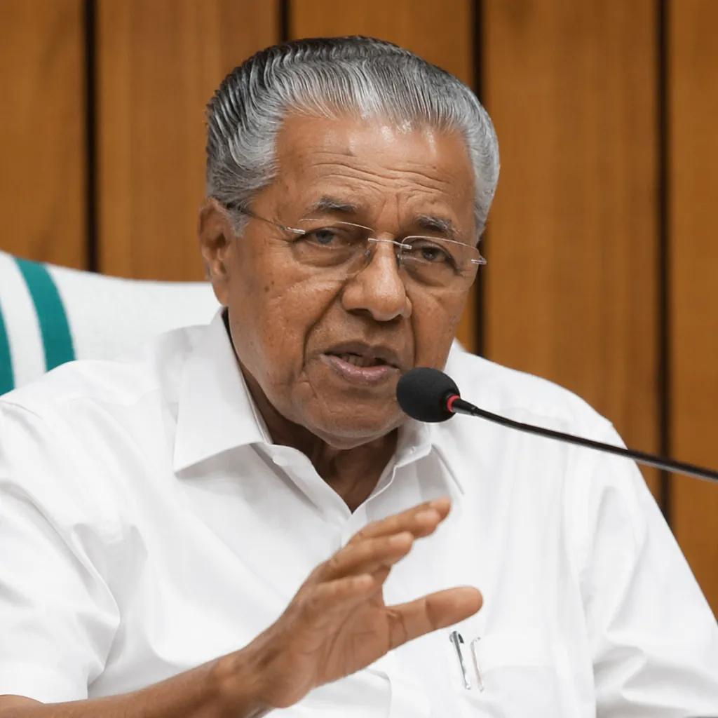 Former Kerala Chief Minister Pinarayi Vijayan addressing key · NewsDarpan AI