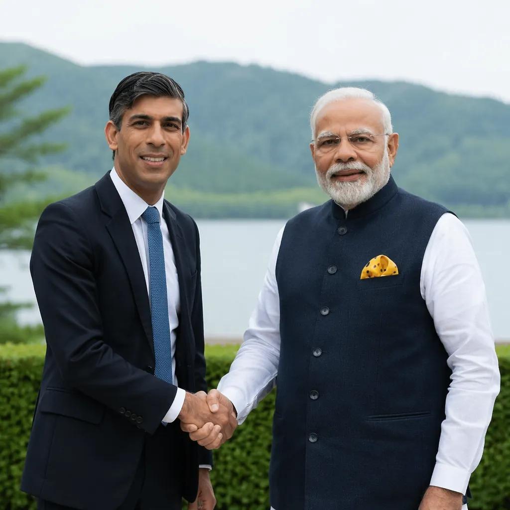 PM Modi meets UK PM Sunak at G7 Summit in Hiroshima · NewsDarpan AI
