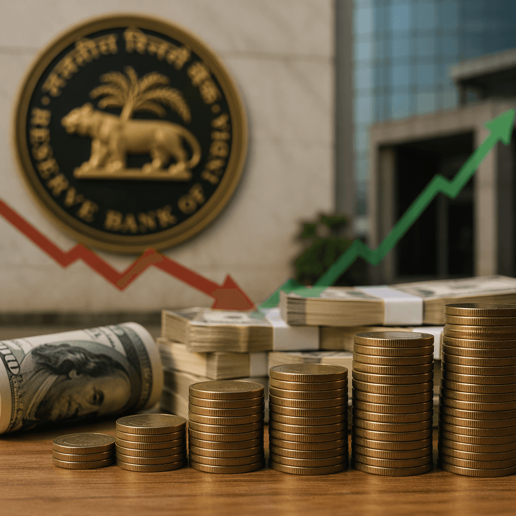 RBI Reports Decline in Forex Reserves, Bank Credit Growth Ri · NewsDarpan AI
