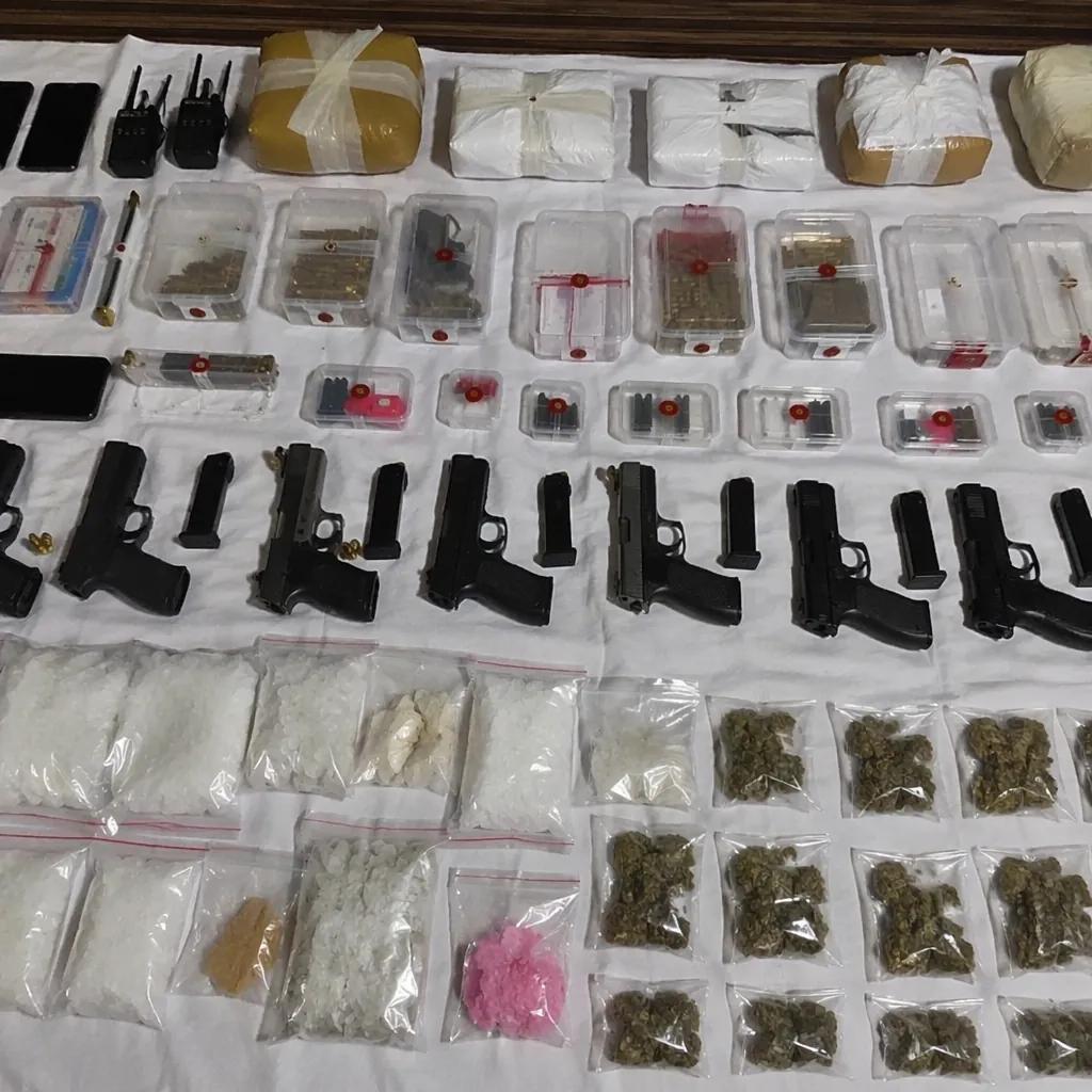 Weapons and drugs seized during the operation in Uttarakhand · NewsDarpan AI