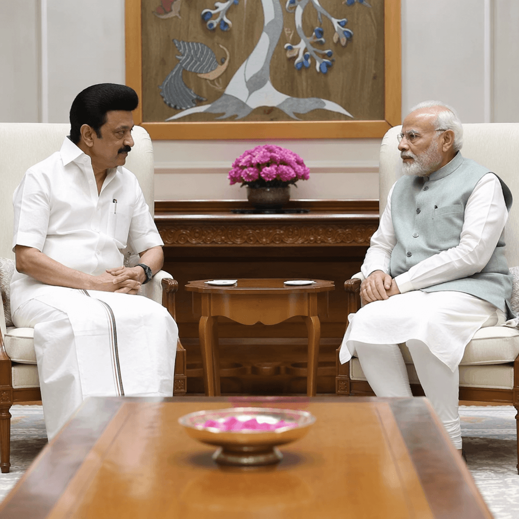 Tamil Nadu CM meets PM Modi in Delhi for official talks · NewsDarpan AI
