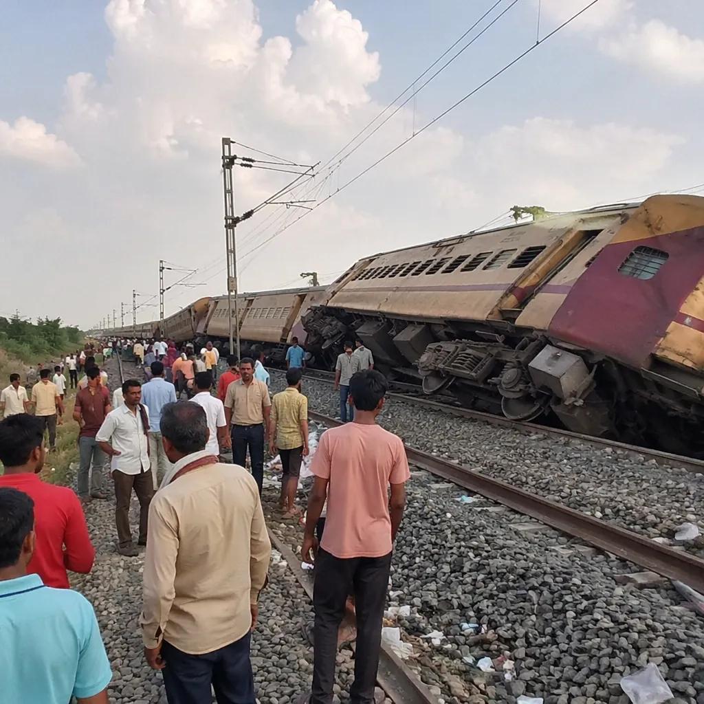 Scene from the train accident in Morena, Madhya Pradesh · NewsDarpan AI