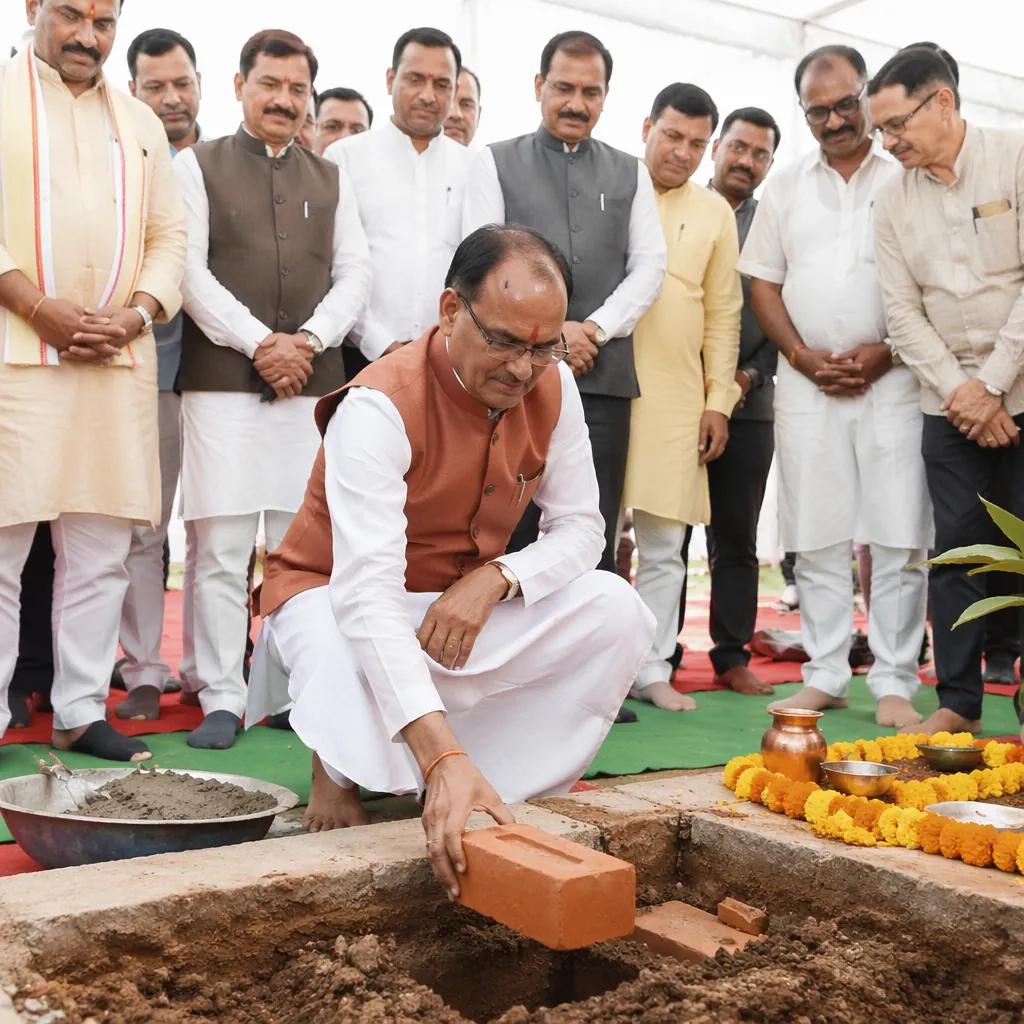 Union Minister Shivraj Singh Lays Foundation for Vidisha KVK · NewsDarpan AI