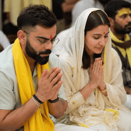 IPL जीत के बाद विराट कोहली-अनुष्का शर्मा पहुंचे वृंदावन, संत प्रेमानंदजी के किए दर्शन