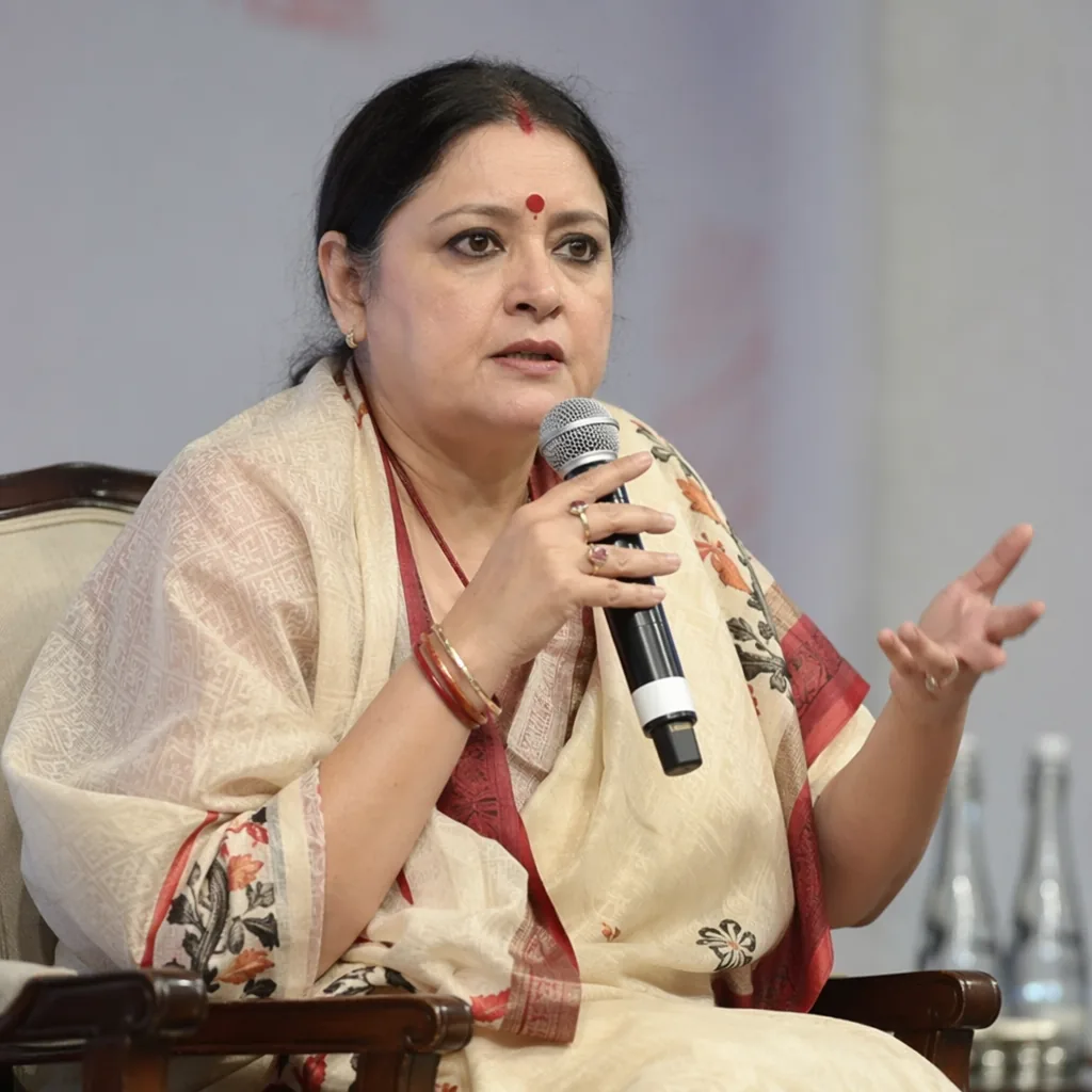 Agnimitra Paul shares her journey from the world of fashion to politics at a city event