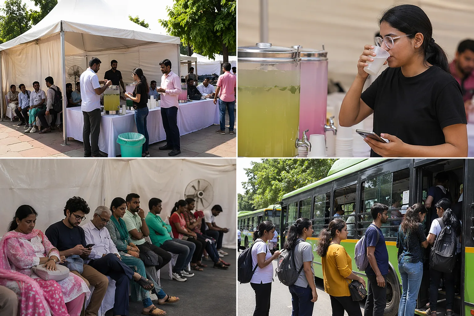 Shikanji, ORS in ‘cooling centres’: Delhi Government reaches out to parents of NEET re-test