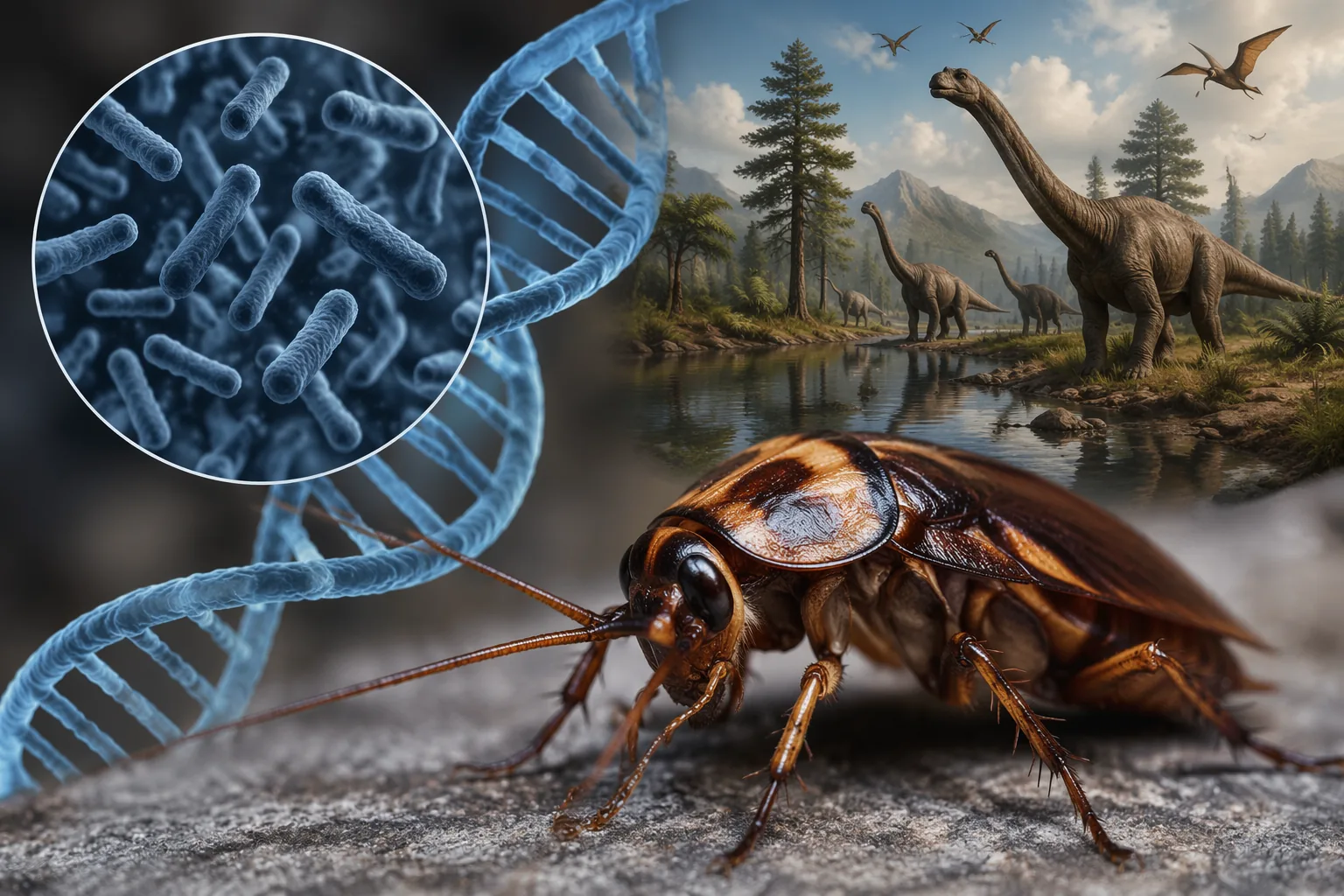 Cockroaches aren't just cockroaches: Their DNA contains traces of a 150-million-year-old bacterial partner
