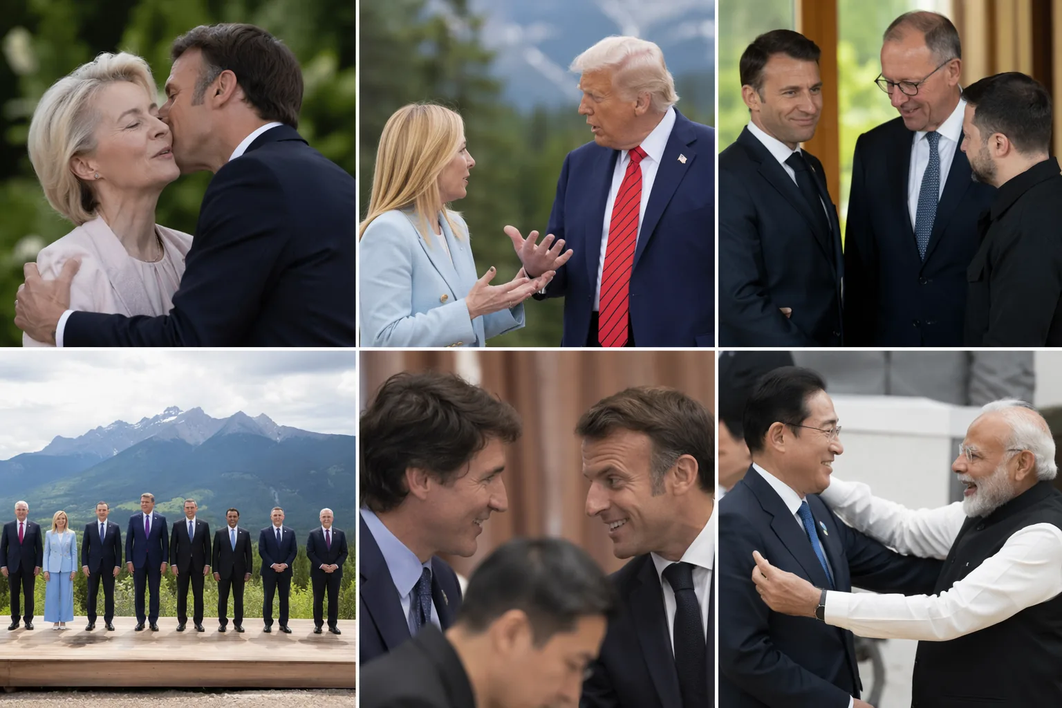 An awkward kiss, a ‘Melodi moment’, a missing ‘bear hug’: 7 viral moments from G7 Summit
