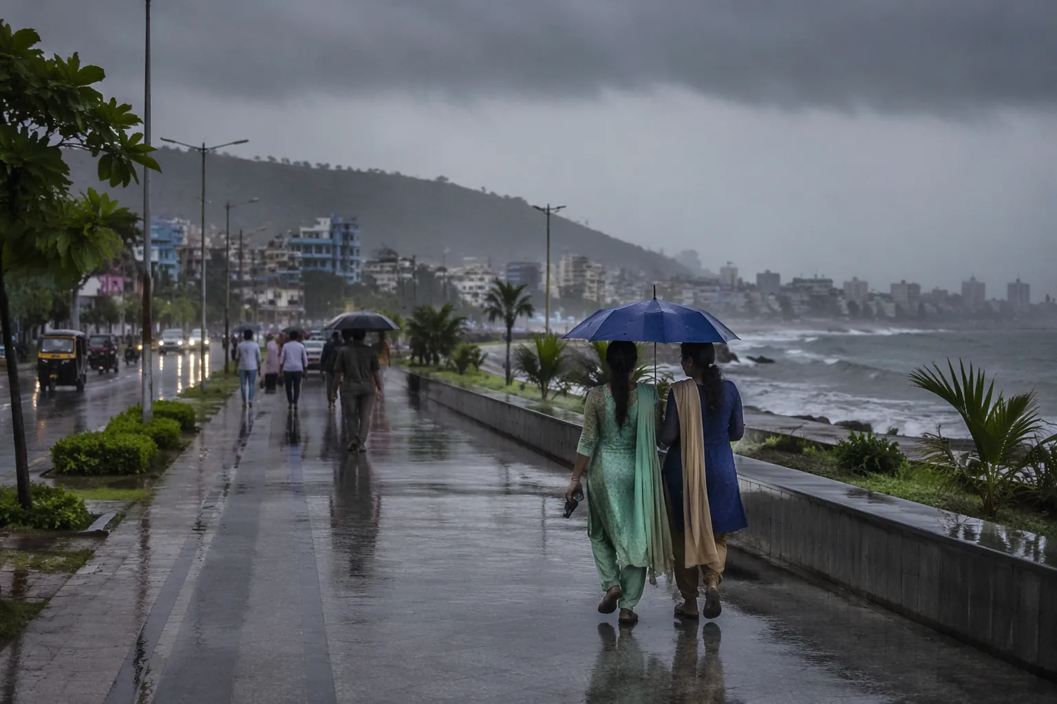 विशाखापट्टनम में बारिश से तापमान में 5.8 डिग्री की गिरावट