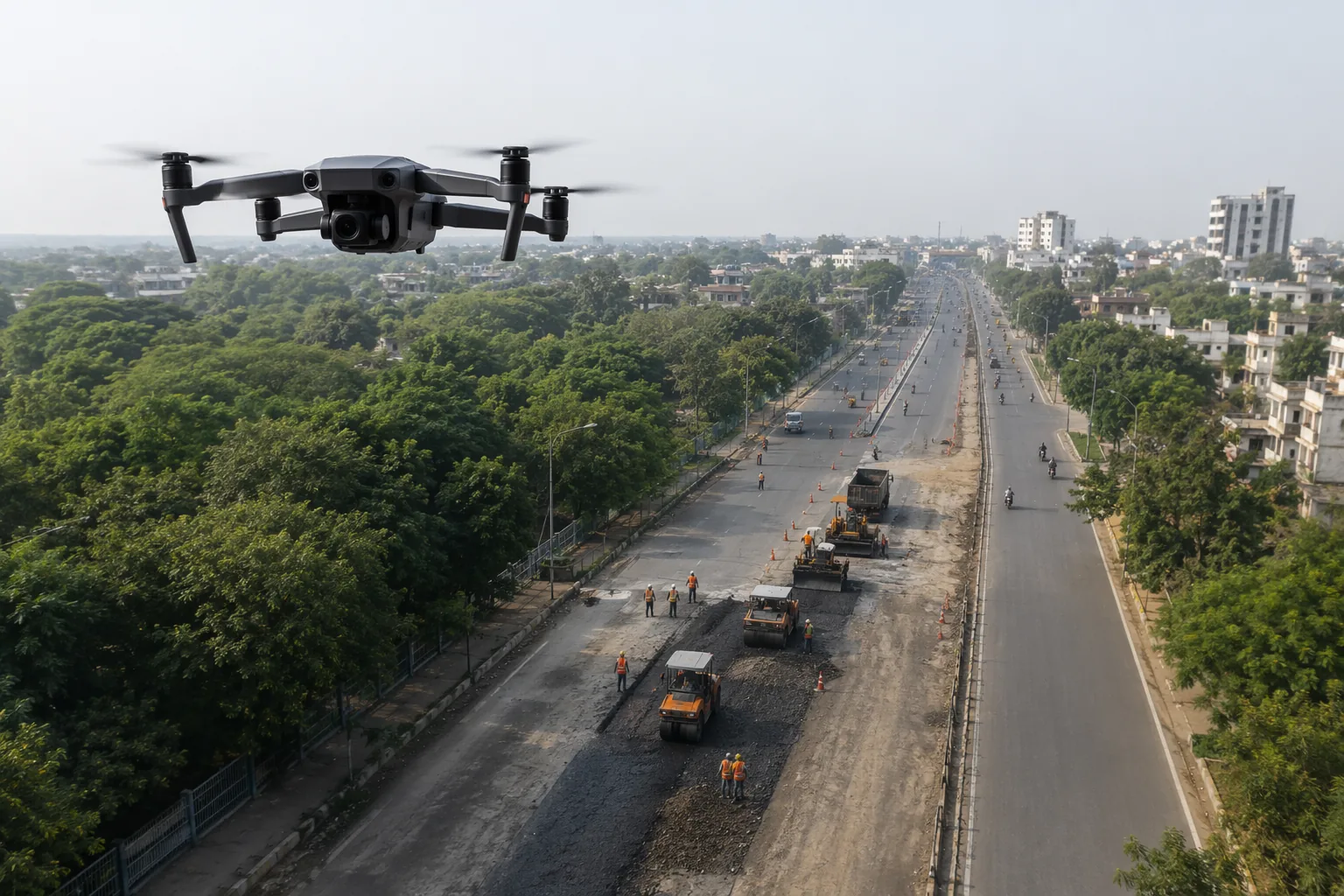 Vadodara uses drones to ensure quality in pothole repairs