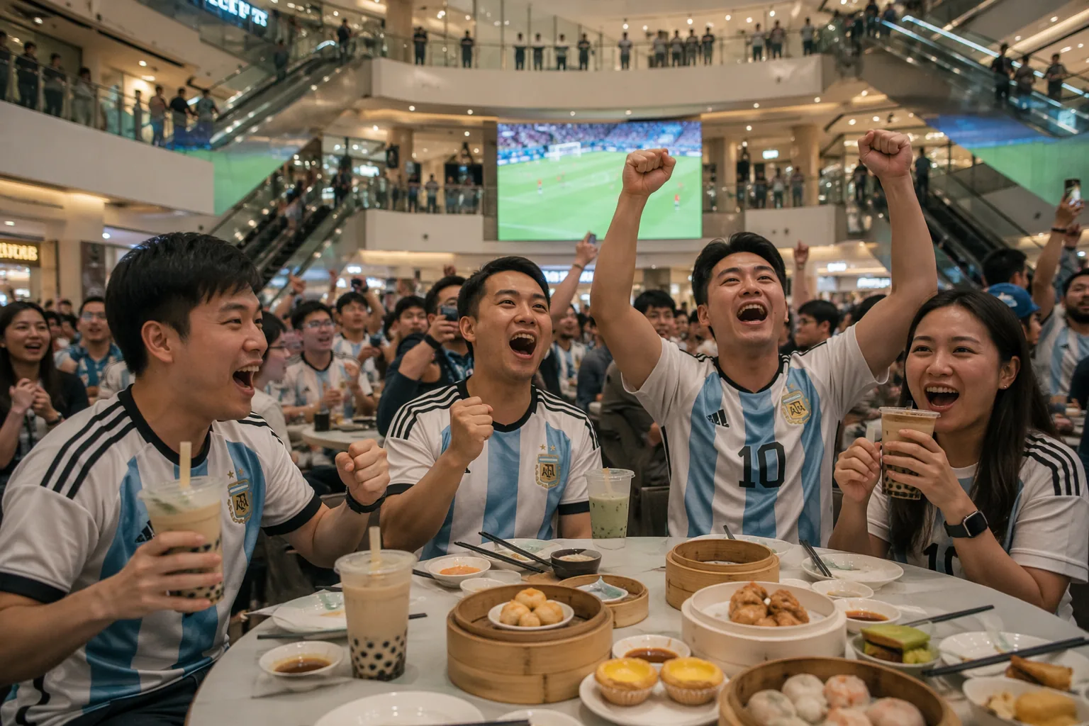 Hong Kong Malls Turn into Football Arenas for World Cup Final