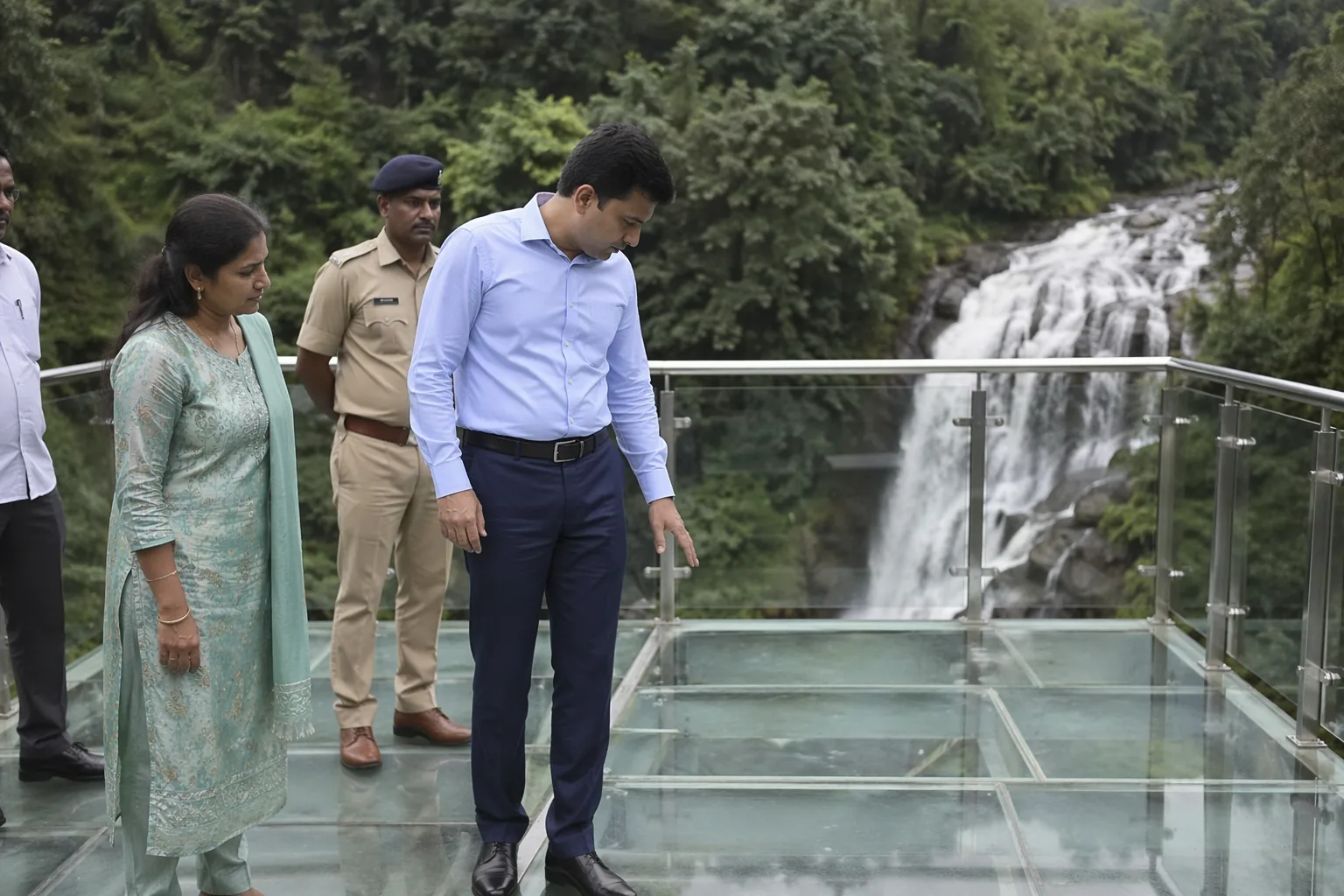 Kodagu DC Inspects Glass Bridges Ahead of Reopening for Tourists