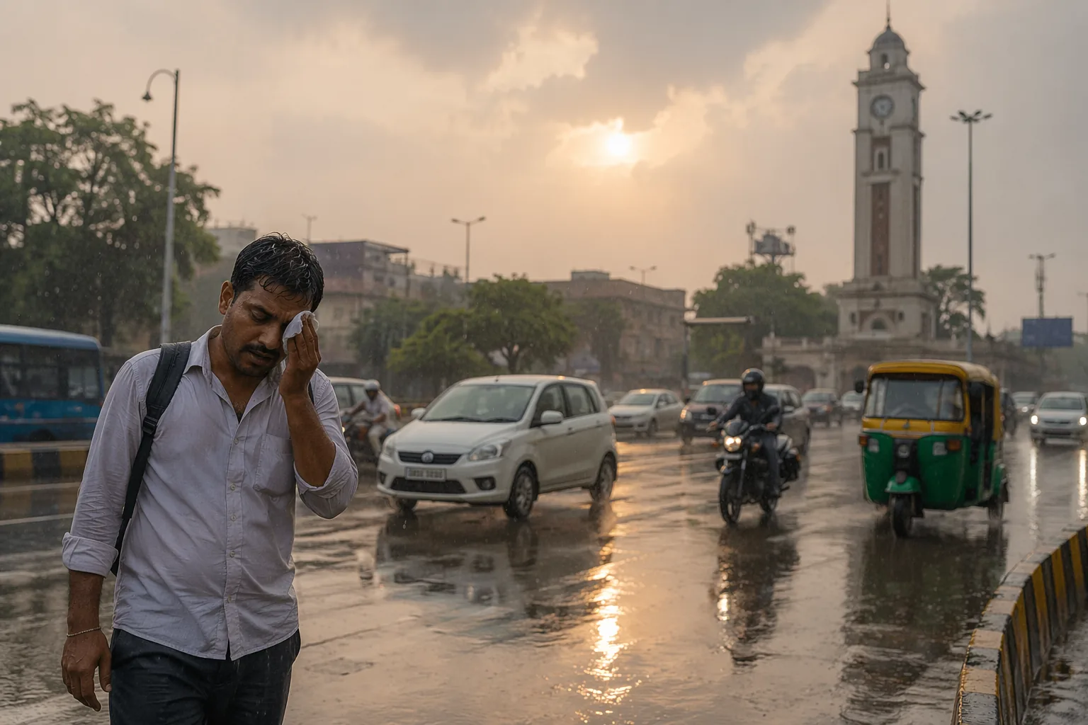 Kanpur's brief showers fail to cool down oppressive heat and humidity