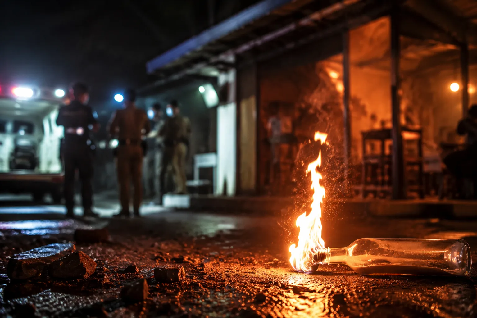 Petrol attack at Vembayam bar injures four, lounge damaged