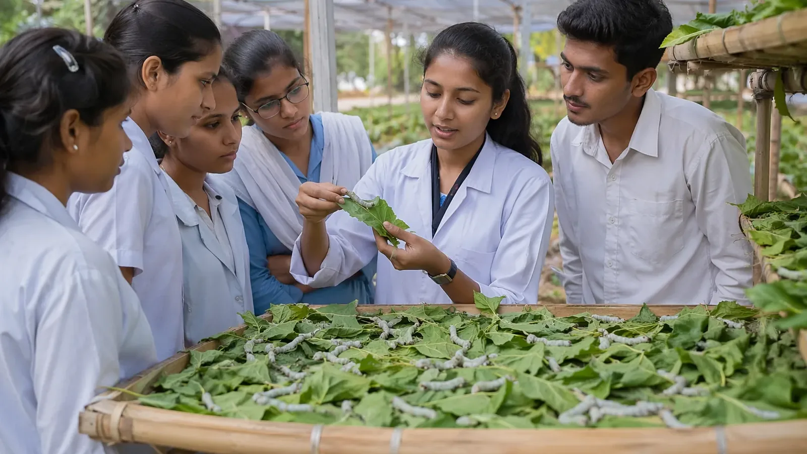 रेशम उत्पादन कोर्स से छात्रों को टिकाऊ कृषि में तैयार किया जा रहा