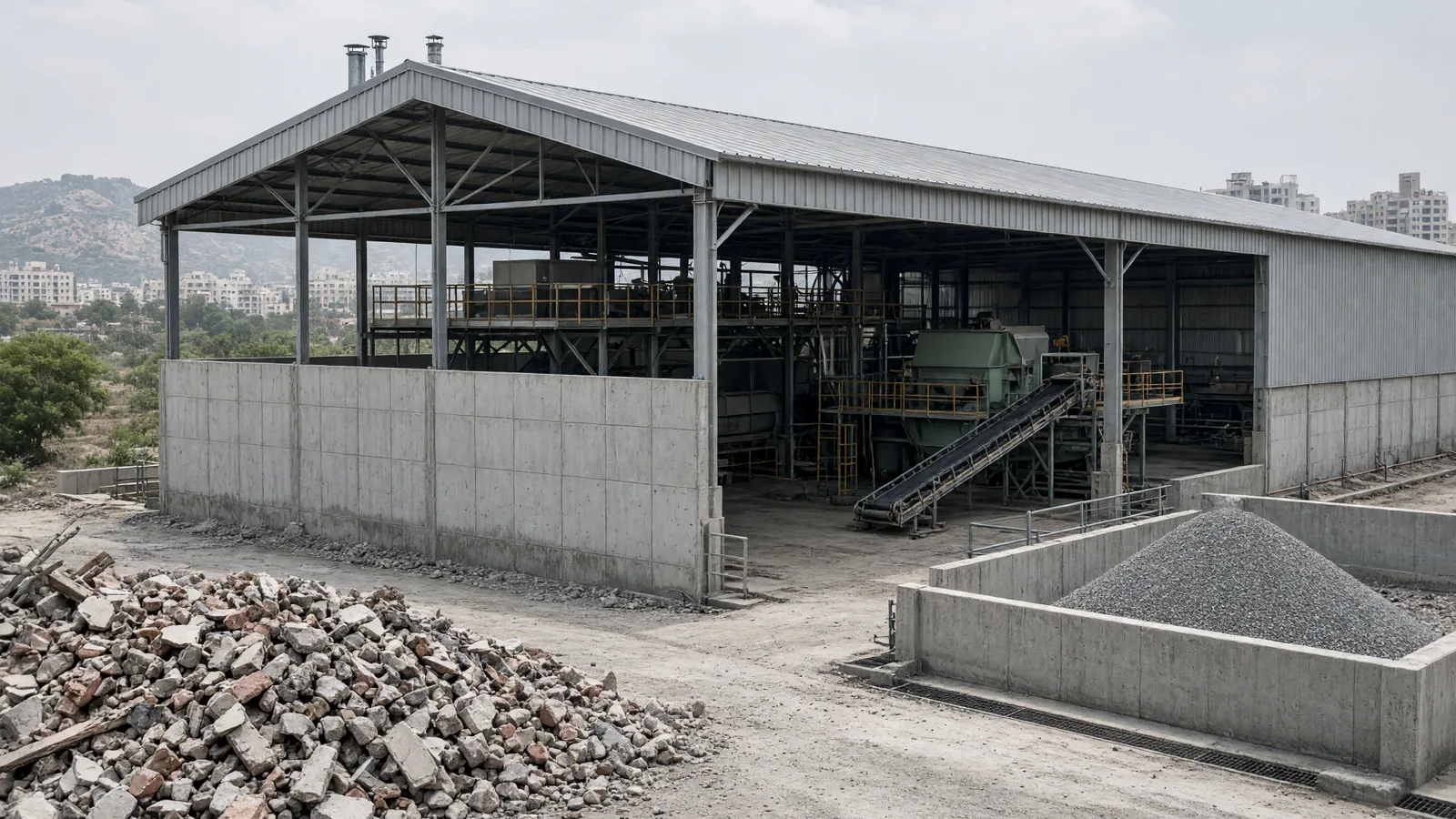 Hyderabad opens new construction waste station to curb illegal dumping