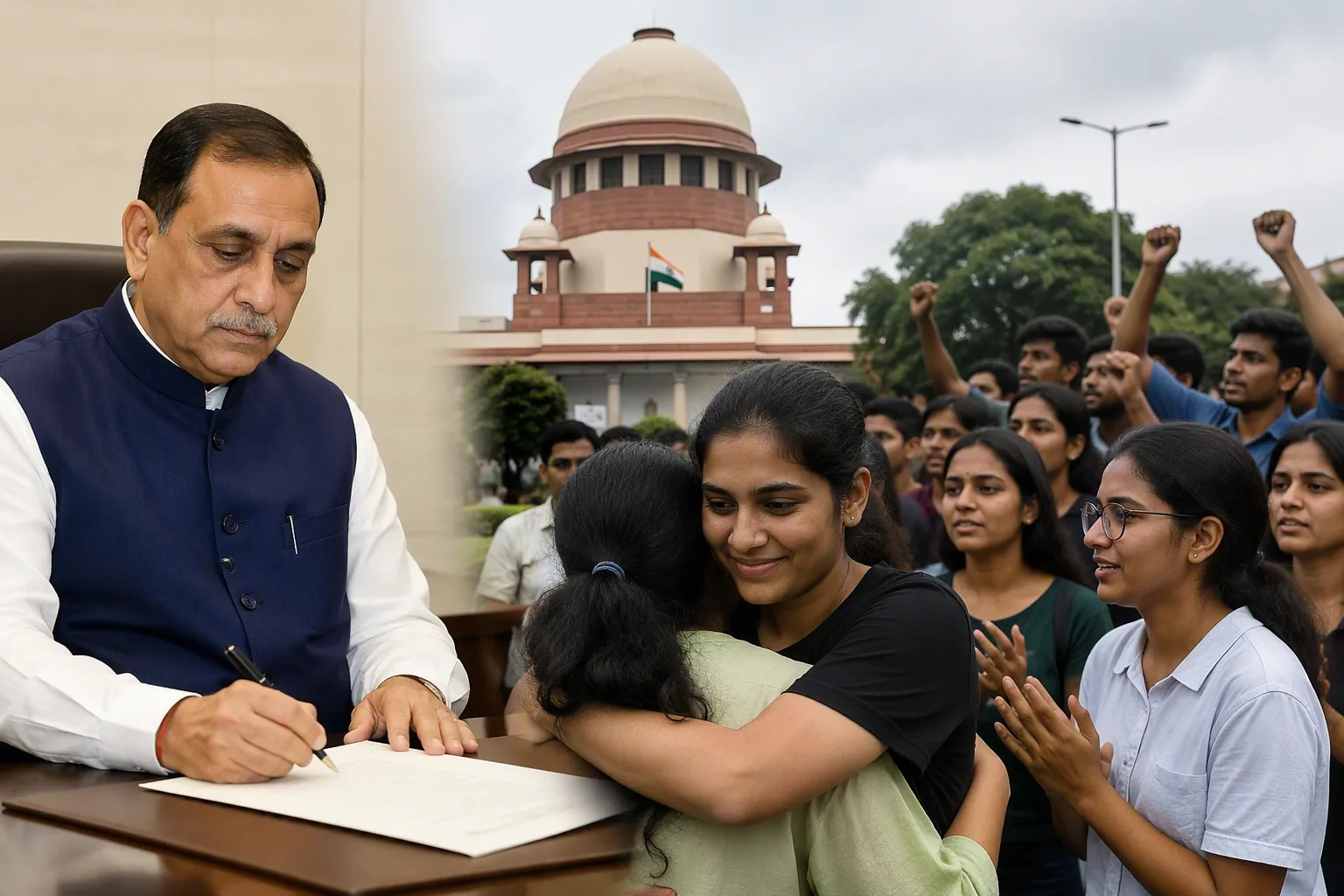 Gujarat government withdraws cases against NEET protestors after Supreme Court ruling