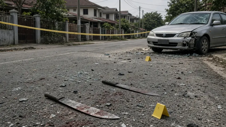 Man killed by car during broad daylight machete brawl in Shah Alam