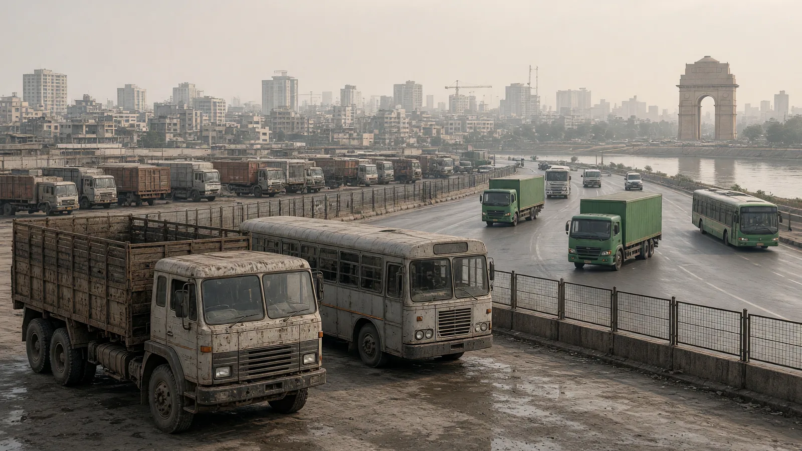 दिल्ली-एनसीआर में 2 लाख पुराने ट्रक-बस को नए वाहन से बदलेगी सरकार