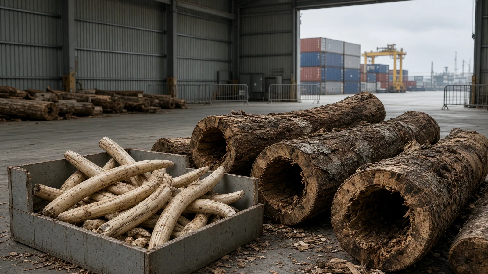 Vietnamese customs seizes 1.2 tonnes of elephant ivory hidden in timber logs