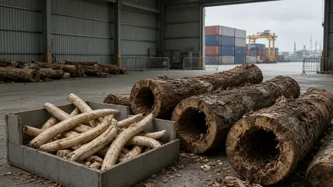 Vietnamese customs seizes 1.2 tonnes of elephant ivory hidden in timber logs