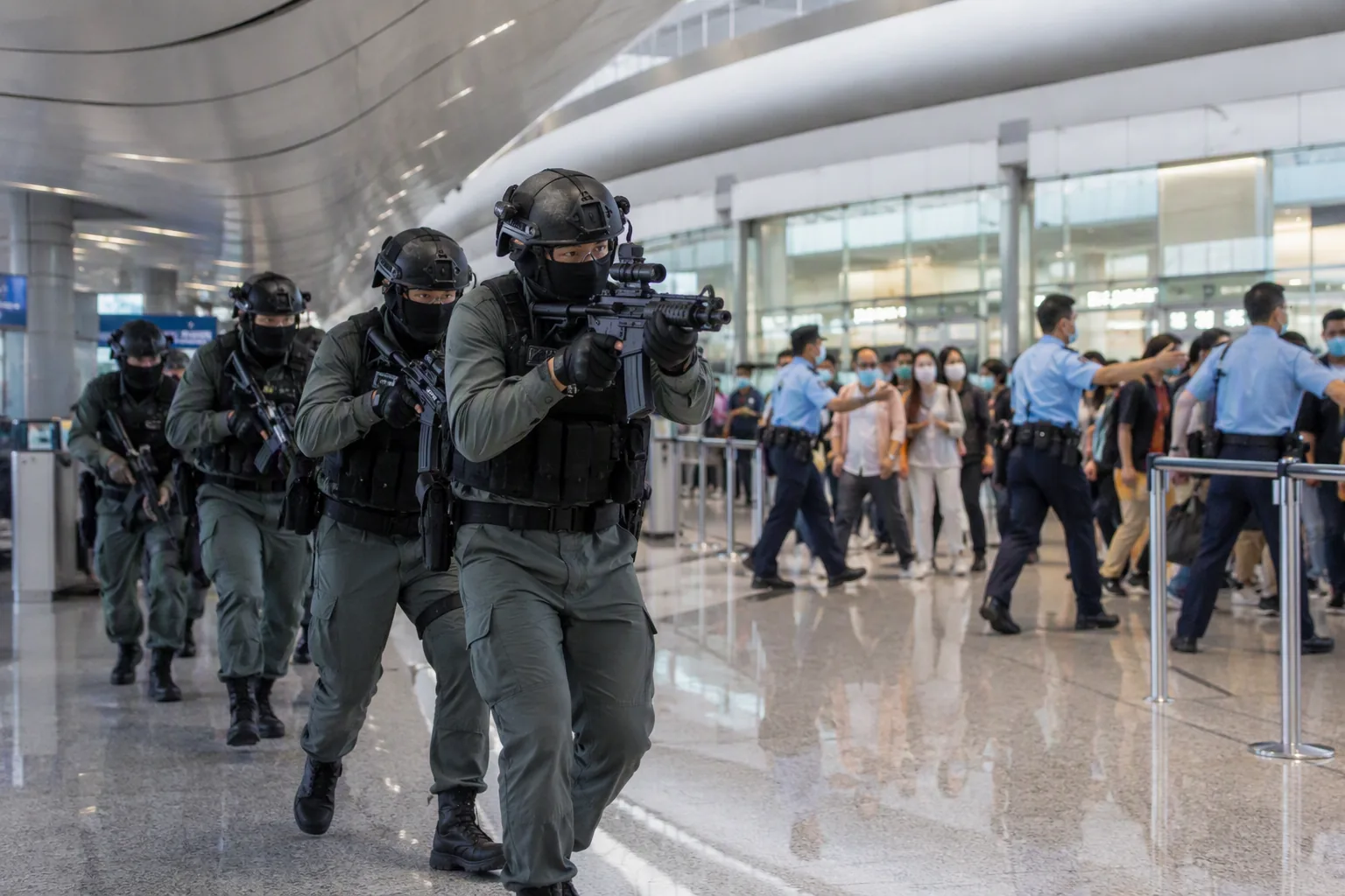 Hong Kong holds first counterterrorism drill at Huanggang border crossing