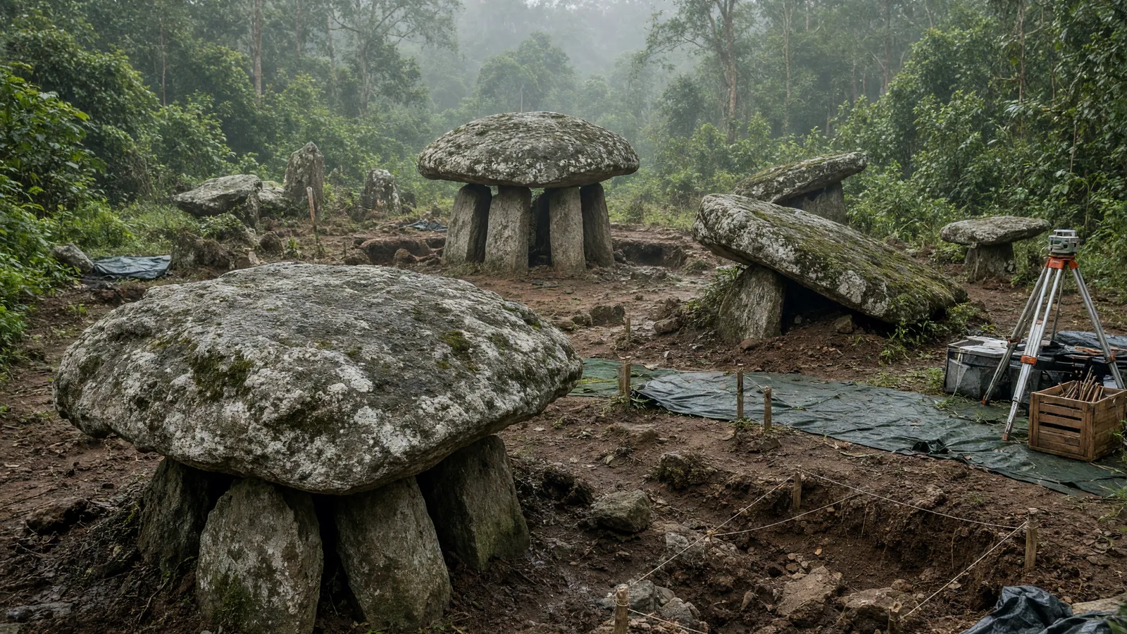 Kerala archaeology team to restore seven collapsed megalithic umbrella stones after Onam