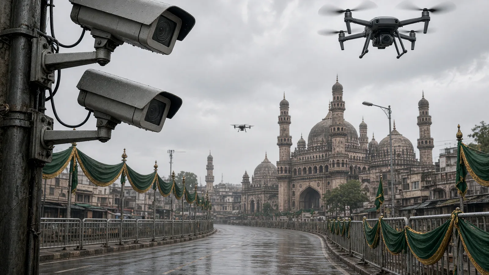Police deploy drones and CCTV to monitor Milad-un-Nabi procession in Hyderabad