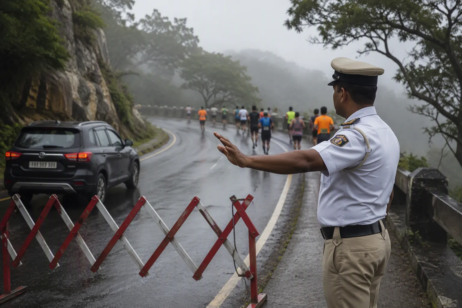 Traffic Restrictions Set for Nandi Hills During Monsoon Marathon on August 8-9