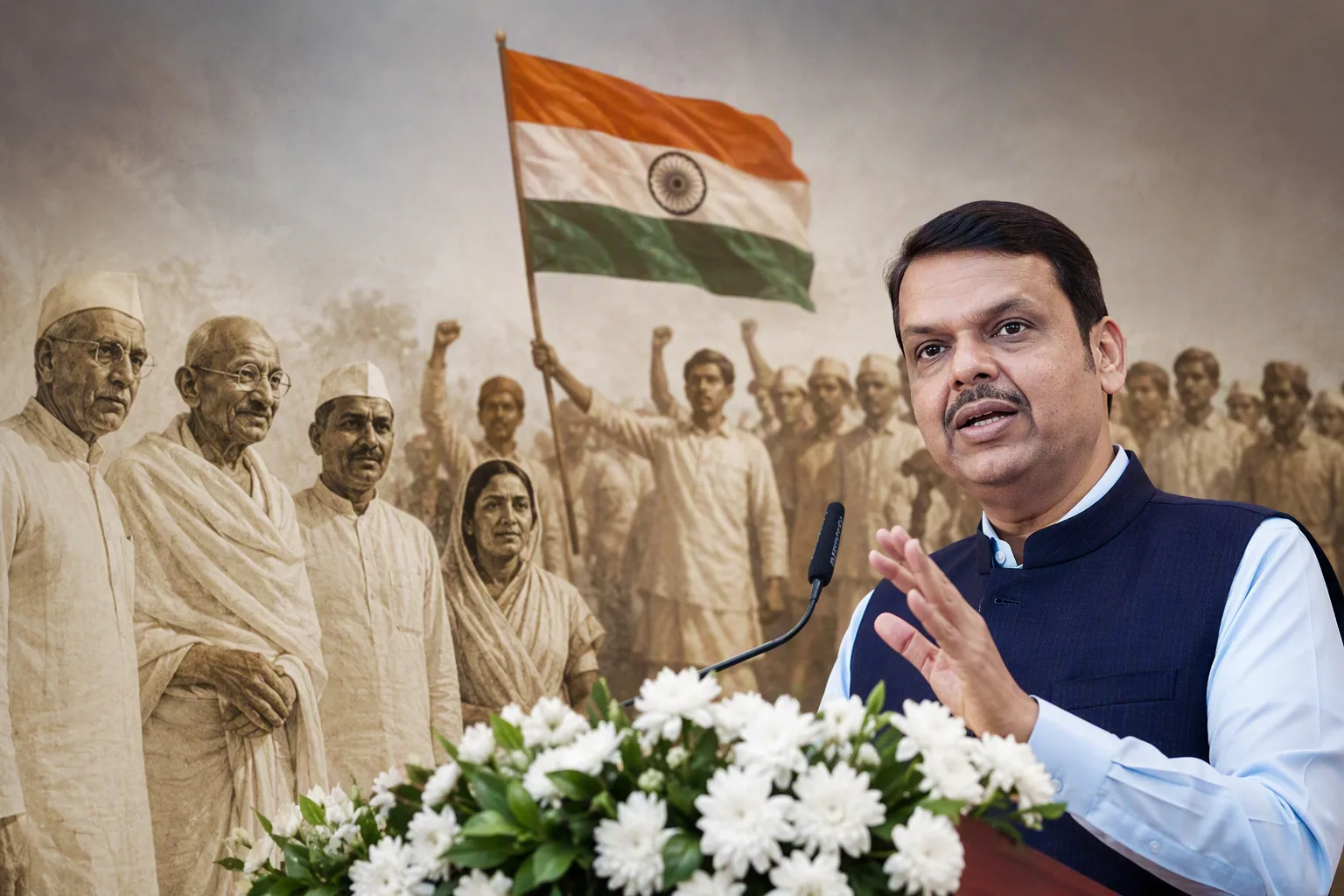 Maharashtra CM Fadnavis Honors Freedom Fighters on Quit India Anniversary