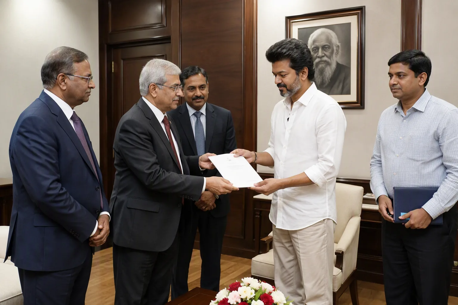 Tamil Nadu CM Vijay Meets Revenue Augmentation Panel for First Discussion