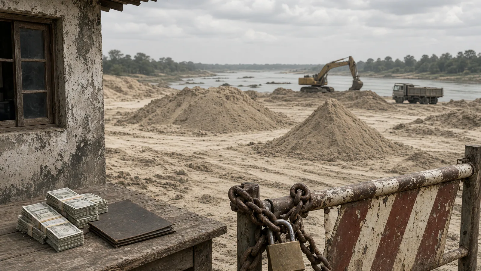 Sand mafia extorting bribes despite government's free sand policy for builders