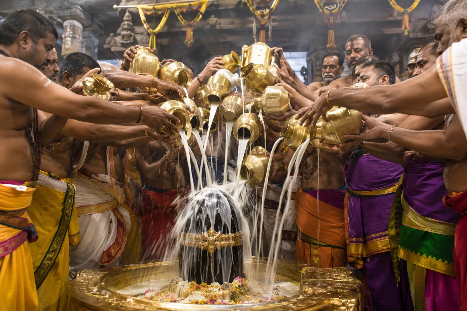 Sahasra Ghatabhishekam Held at Srisailam Temple for Rainfall Blessings