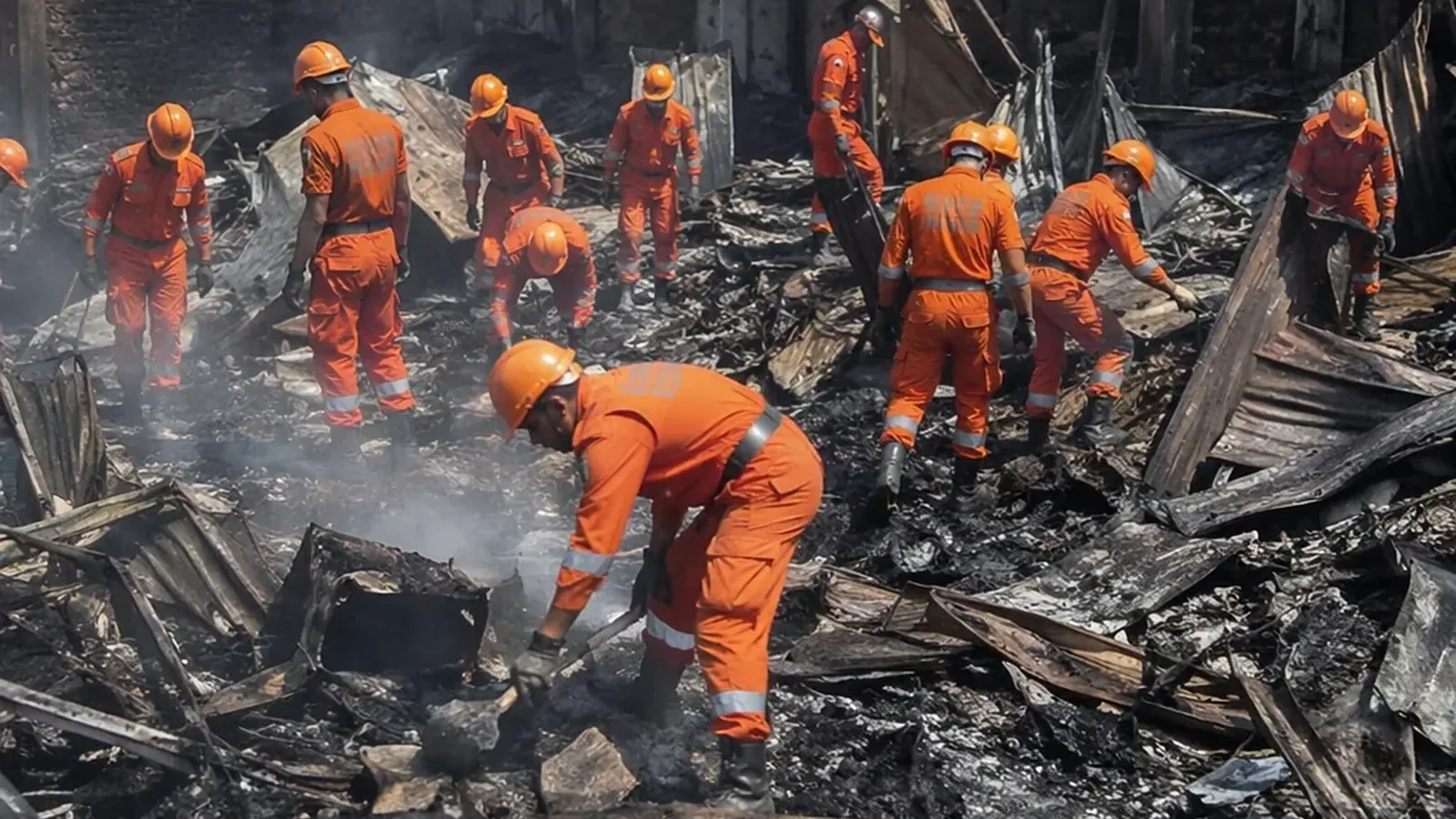 Rohtak Fire: 3 Skeletons Found, NDRF Continues Search in Shops