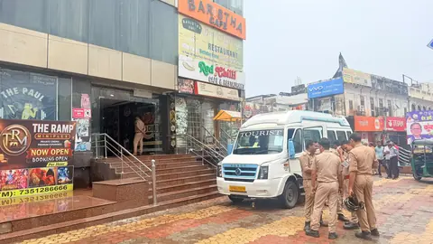 Police raid Agra's Nand Plaza café over illegal activity complaints